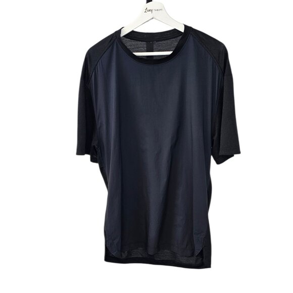 Lululemon Mens Forward Factor Short Sleeve Shirt, Mixed Media, Athletic, Black,M - Picture 1 of 6